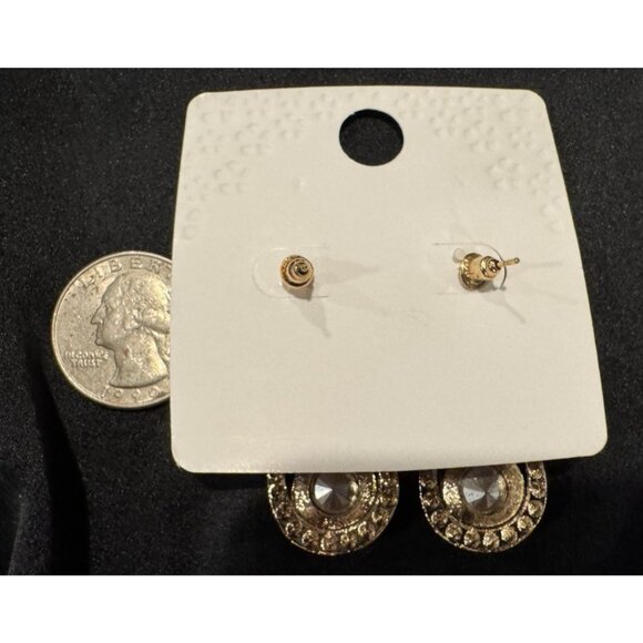 Mint Iridescent Pink Rhinestone Earrings Party Wedding Cruise NEW - Picture 5 of 5